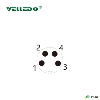 Монтажный разъем VELLEDQ FLQ-M8-M04(M8)-HB