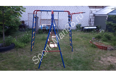 УДСК "Юный Атлет" с дополнительной стойкой-качели "Юный Атлет" - вид сбоку