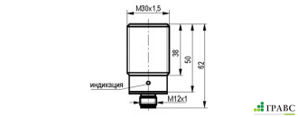 Индуктивный датчик ISB AC8A-43P-10-LS4-C