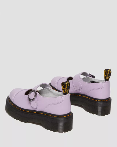 Dr Martens Addina Flower Buckle Leather Platform Lilac
