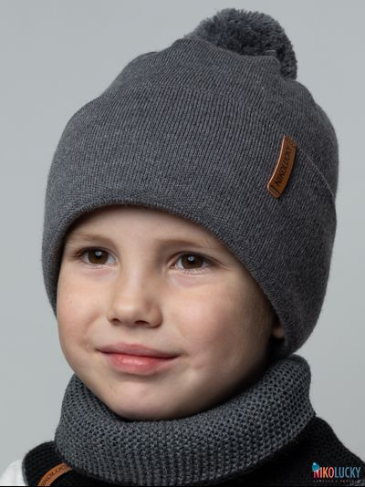 Шапка  22101-02, цвет темно-серый р. 56