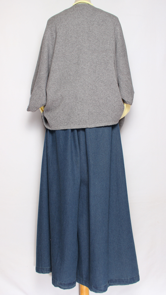 Жилет кимоно на пуговицах "ЧЕРЕПАХА" серый, черный до р.56