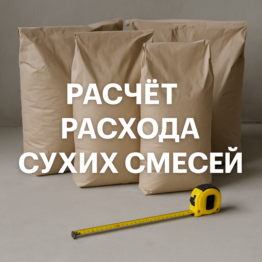 расчёт расхода сухих строительных смесей