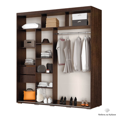 Крафт 6 шкаф-купе Венге