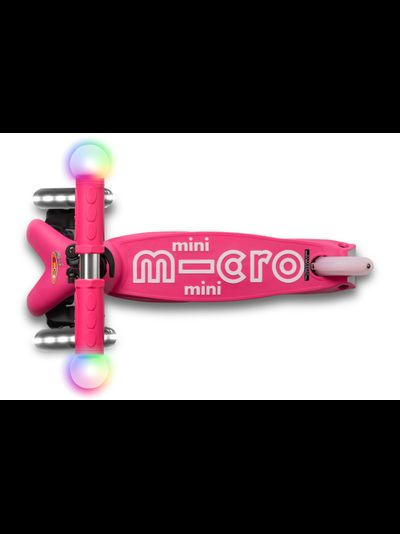 Самокат Mini Micro Deluxe Magic розовый LED