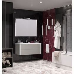 Мебель для ванной Opadiris Рубинно 120 подвесная серый глянец