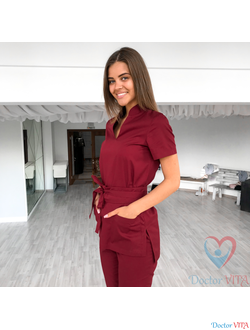 БЛУЗА DOCLIKE DL418 Бордо