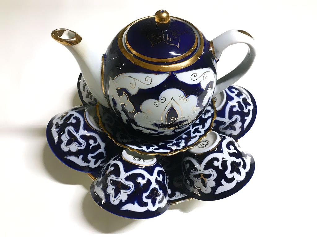 Узбекский чайник. Узбекский чайный сервиз пахта. Узбекская посуда пахта. Посуда пахта узбекская керамика. Посуда пахта Гулли.