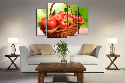 Модульная картина "Красное яблоки"