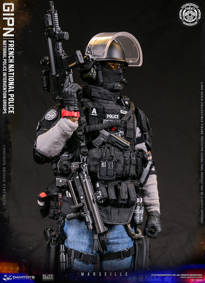 ФРАНЦУЗСКИЙ СПЕЦНАЗОВЕЦ GIPN - КОЛЛЕКЦИОННАЯ ФИГУРКА 1/6 SCALE FRENCH NATIONAL POLICE GIPN IN MARSEILLE (78076) - DAMTOYS
