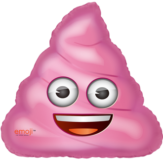 Шар Фигура, Мороженное Emoji, Розовый,  79 см
