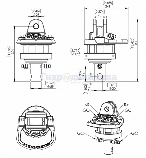 Ротатор CR400-W25A30 производство Finn Rotor с комплектом уплотнений