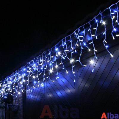 Бахрома 3*0.5 м СИНИЙ+БЕЛЫЙ, постоянное свечение IP 54