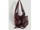 (АРТИКУЛ: 10106/1/8) СУМКА МЕШОК ЖЕНСКАЯ, БОЛЬШАЯ, НАТУРАЛЬНАЯ КОЖА С ГЛЯНЦЕМ, БОРДОВАЯ, БЕЗ ПОДКЛАДКИ, ШИРОКАЯ РУЧКА ЧЕРЕЗ ПЛЕЧО