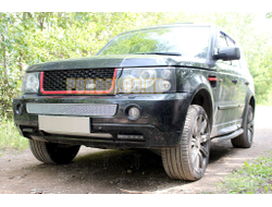 Защита радиатора Land Rover Range Rover Sport I 2005-2009 (3D) chrome низ PREMIUM