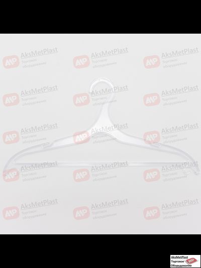 HC-ZT01 Вешалка пластиковая плоская люкс прозрачная L-410 мм