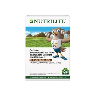 NUTRILITE™ Детские жевательные пастилки с кальцием, магнием и витамином D (упаковка/45 пастилок)