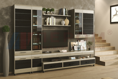 Композиция гостиной Камелия Гикори Джексон светлый комбинированный