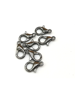 Карабины для бижутерии, никель 14 мм