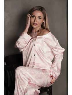 Пижама женская рисунок розовый