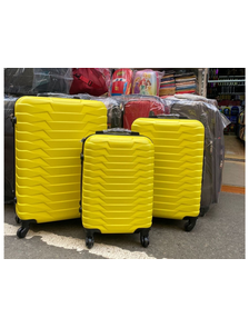 Комплект из 3х чемоданов Корона Самсон abs S,M,L желтый