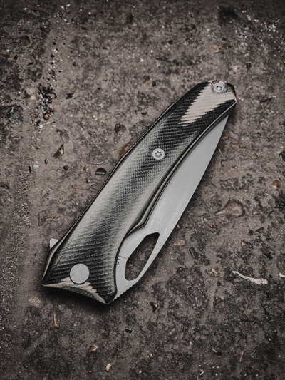 Складной нож Бизон сталь AUS 10, рукоять G10, цвет тайга