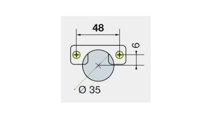Петля T-type 110/48/0 мм (накладная) Touch Opening