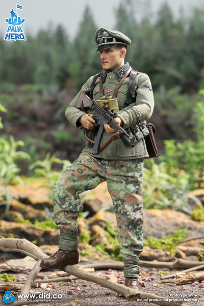 Немецкий лейтенант - Коллекционная ФИГУРКА 1/12 Palm Hero Series WWII German 12th Panzer Division Infantry Lieutenant – Rainer (XD80024) - DID