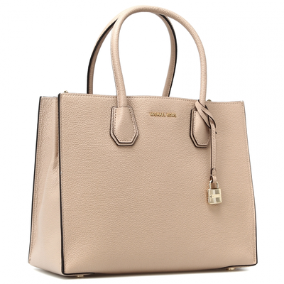 Сумка MICHAEL KORS Mercer Large Tote (Светло-Бежевая)