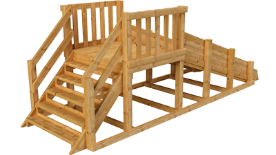 Зимняя деревянная заливная горка Выше Всех Ледянка с пропиткой