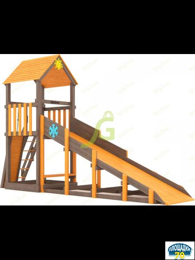 Всесезонная площадка IgraGrad С Tower со скалодромом SF1