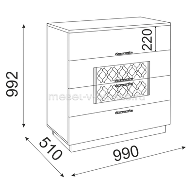 Комод Тиффани-3 М23