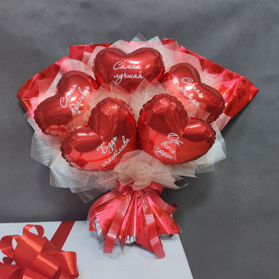 Букет "из пяти сердец"