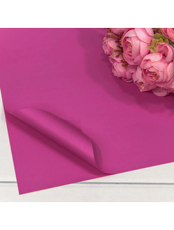 Пленка матовая в листах "Корейская" 56*56см 20шт Малиново-розовый ПЛ28/16