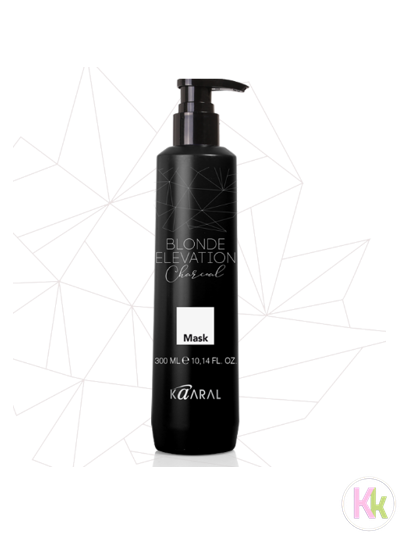 Kaaral BLONDE ELEVATION CHARCOAL MASK Черная угольная тонирующая маска для волос, 300 мл