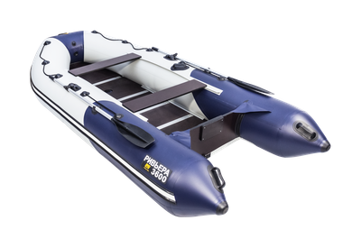 Моторная лодка Ривьера 3600 СК Компакт синий - MNELODKU.RU