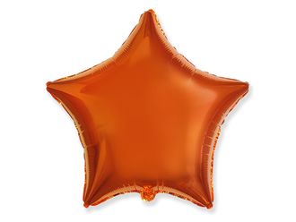 Гелиевая оранжевая фольгированная звезда