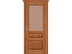 Дверь Межкомнатная - "М-05" (Светлый Орех) ПО