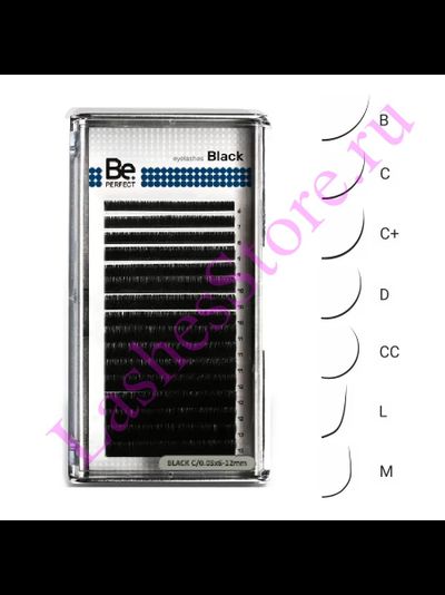 Ресницы чёрные Be PERFECT «BLACK» - MIX (16 линий)