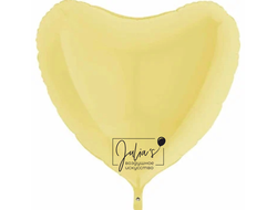 Сердце yellow matte (размер 91м)