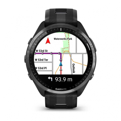 Garmin Forerunner 965 Carbon Gray Titanium Bezel with Blk Case and Blk/Powder Gray Band (010-02809-00 / 010-02809-10 / 010-02809-80)