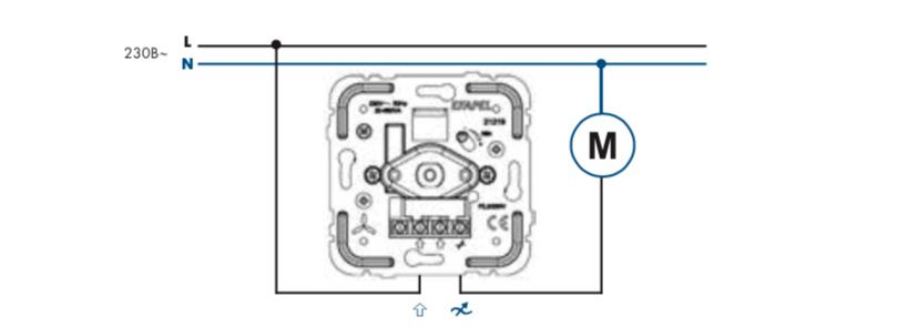 Схема подключения регулятора скорости для индукционных двигателей Efapel Mec 21