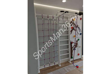 ДОМАШНИЙ СПОРТИВНЫЙ КОМПЛЕКС ALEXANDER KARUSSELL, Цвет дерева жемчуг, цвет металла белый