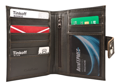 Кожаное портмоне Coste brown (арт. 7416-04)