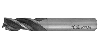 Фреза концевая ВИЗ с цилиндрическим хвостовиком, сталь Р6М5, ГОСТ 17025-71