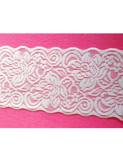 Кружевная тесьма стрейч, 91 мм, арт. H6666