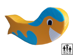 Детские качели "Кит" желтый