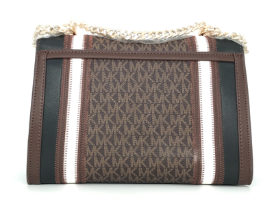 Сумка Майкл корс витней коричневая с полосками