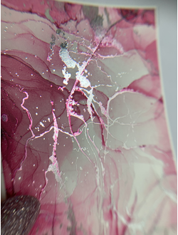 Слайдеры фольгированная акварель Alcohol Ink NF-006 SILVER