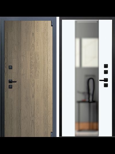 Металлическая дверь Модерн Акустик с зеркалом